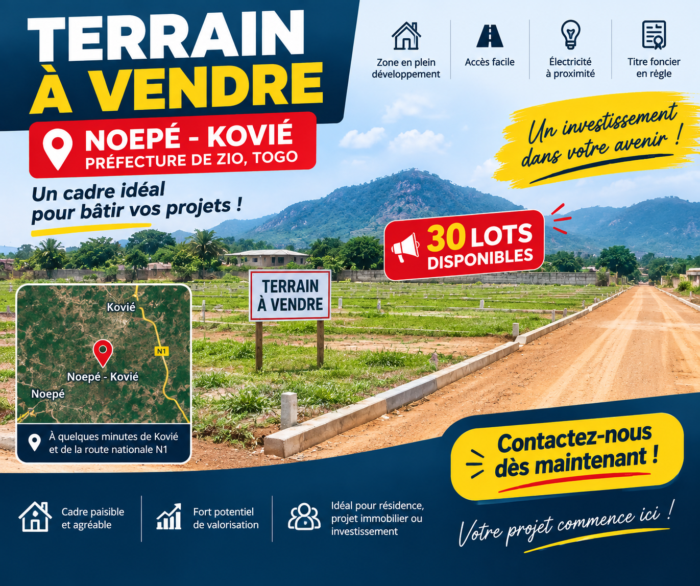 Un domaine de 30 lots à vendre