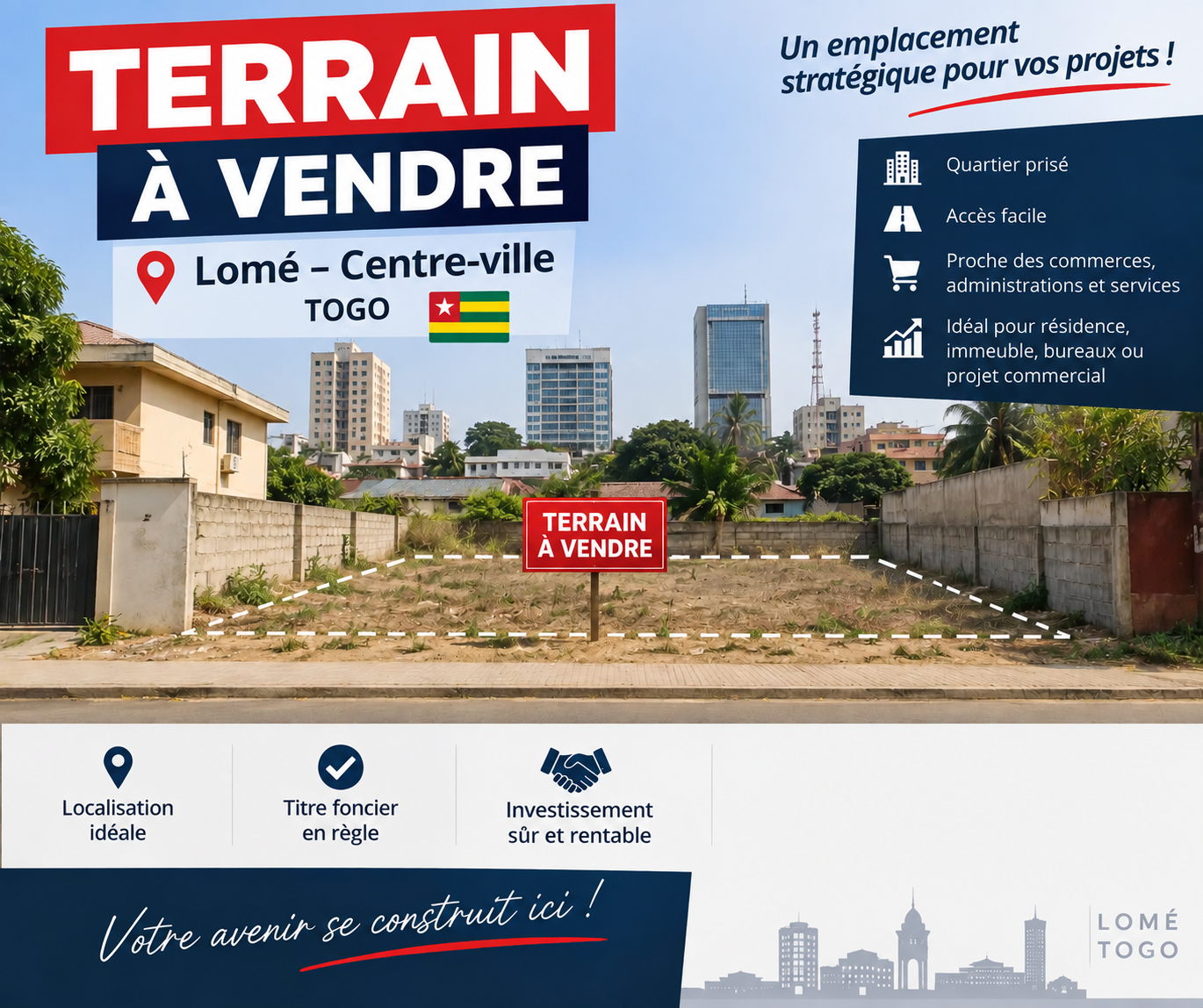 TERRAIN A VENDRE AU QUARTIER CASABLANCA
