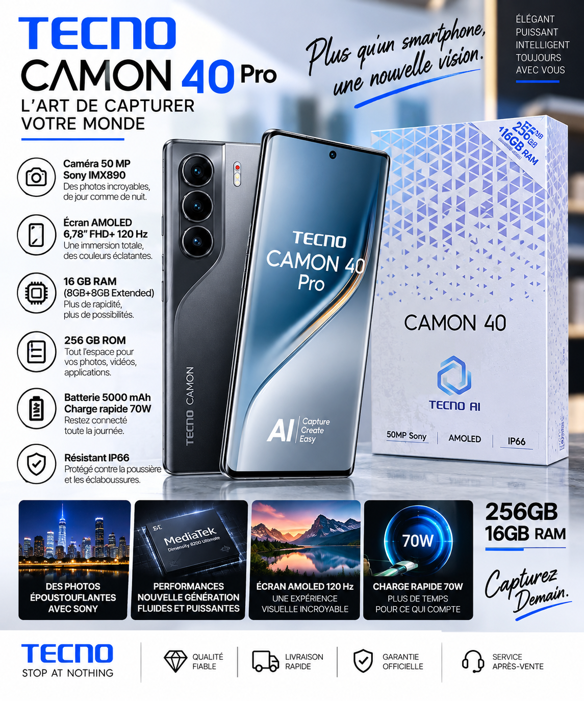 TECNO CAMON 40 Pro, la puissance au service de votre créativité
